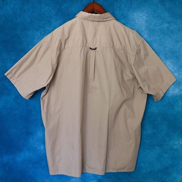 Wrangler Outdoorsman Short-Sleeved Tan Shirt, Men's 2X, EUC - Picture 2 of 4